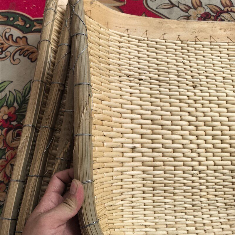 竹包边柳编簸箕编织筲箕无孔手工柳条开口大中小农用簸箕藤编