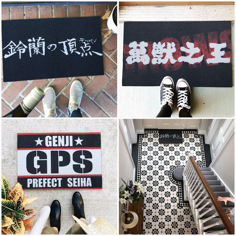 运气上升地垫热血高校进门垫子家用入户门垫刮泥除尘门口丝圈脚垫
