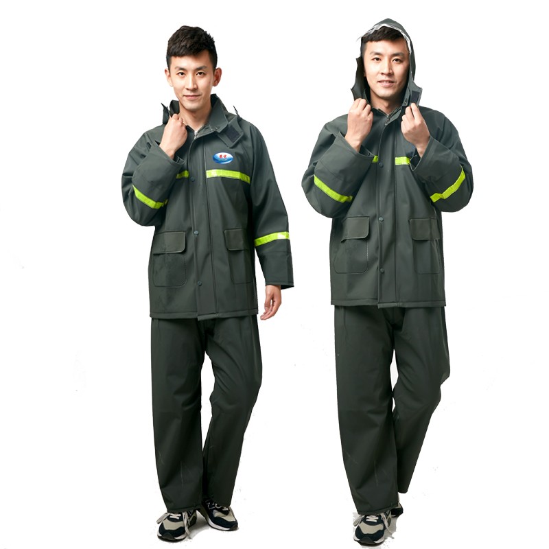 防水雨衣套装男加厚摩托车分体雨衣透气反光条雨衣雨裤送快递快餐