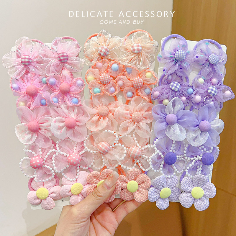 儿童发饰可爱花朵头饰甜美气质头花女童扎头发樱花彩色橡皮筋发圈,童装/婴儿装/亲子装,假领,淘宝优惠券,粉丝福利购,淘宝优惠卷