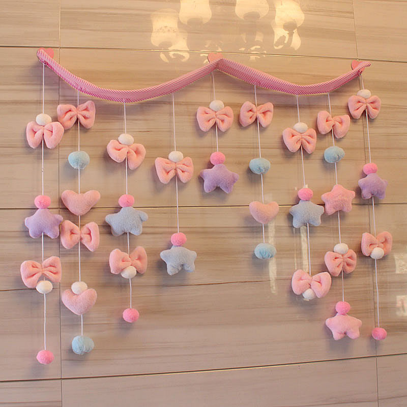 网红日式免打孔魔术贴高档家用大门隔断帘纱窗门帘卧室珠帘门帘