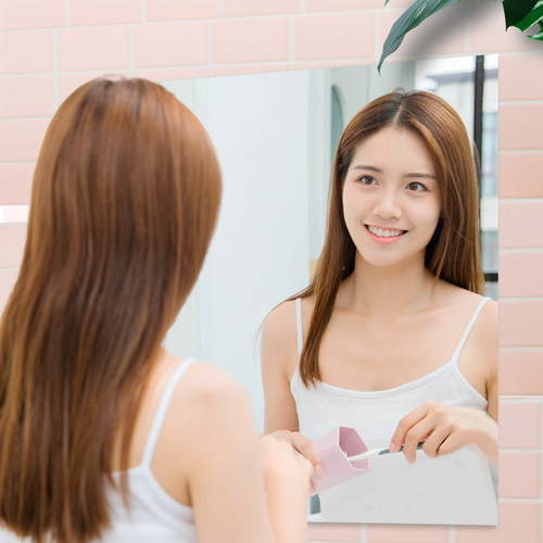 圆形软镜子贴纸墙面自粘全身镜家用亚克力高清镜面墙贴穿试衣镜片