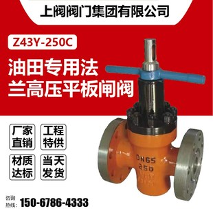 碳钢法兰高压平板闸阀Z43Y 250C油田专用采油井口注水阀高温DN50