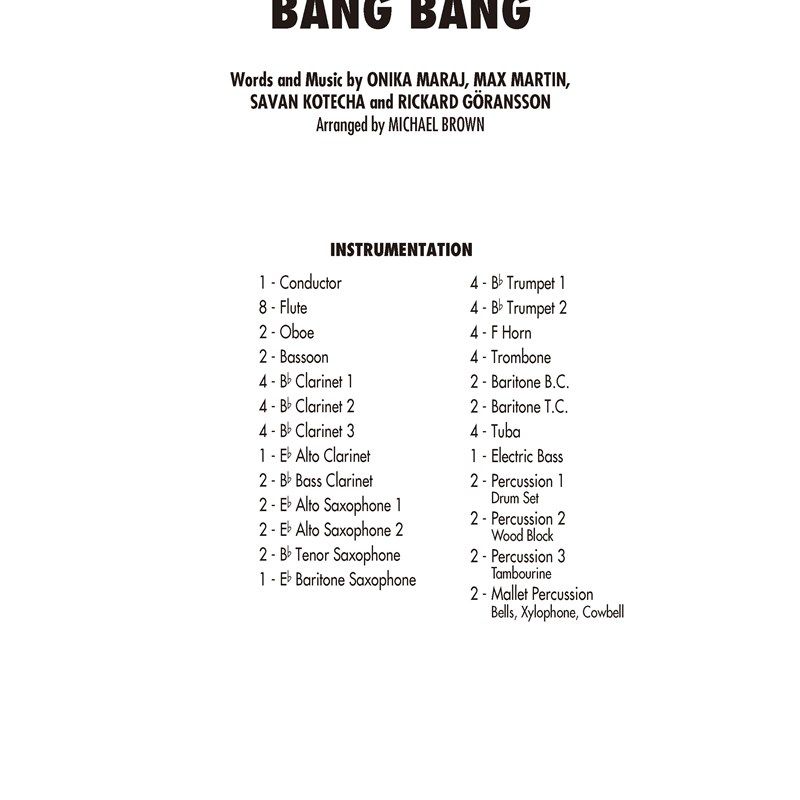 GY2043(2.0级)嘭!嘭!Bang Bang管乐团合奏总谱+分谱