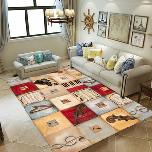 儿童房地毯音乐三角钢琴地毯隔音客厅服装店卧室床边毯架子鼓地垫