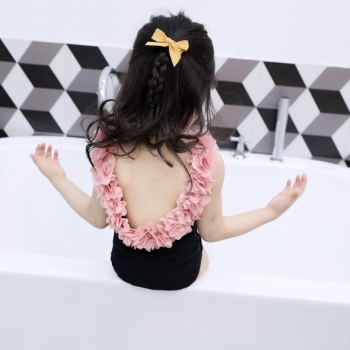 儿童泳衣韩国可爱裙式游泳服1女童2宝宝3婴儿4连体小童公主比基尼