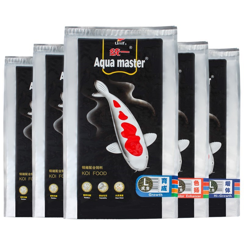 统一锦鲤饲料户外鱼池专用锦鲤鱼粮育成色扬增体不浑水统一牌鱼食