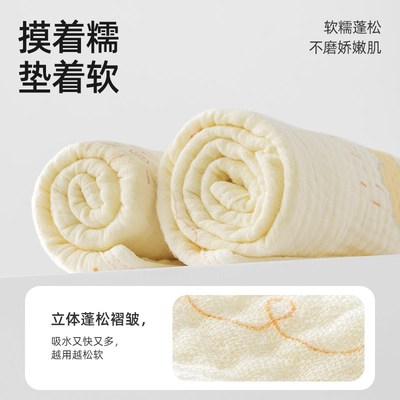 贝肽斯婴儿拍嗝巾纯棉新生儿防吐奶垫肩巾柔软初生宝宝纱布口水巾