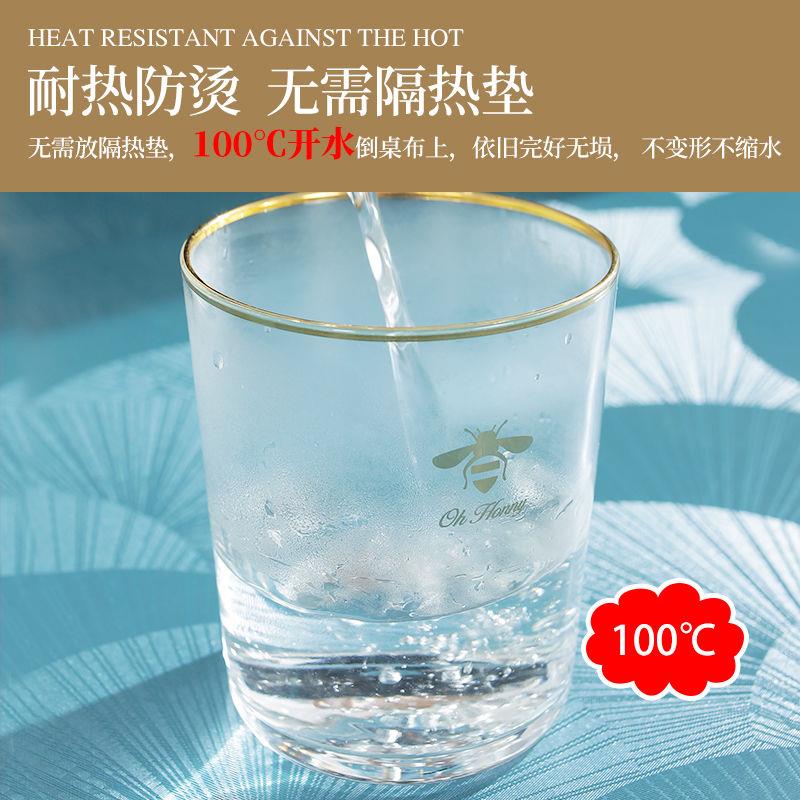 隔热轻奢桌垫大园桌子台布防水防油圆桌桌布圆形大圆桌饭桌定做w