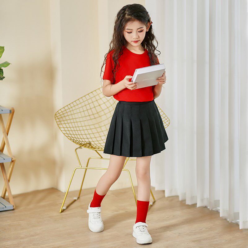 百褶裙套装半身裙女童jk裙子夏季儿童百褶裙女大童黑色带内衬短裙,童装/婴儿装/亲子装,半身裙,淘宝优惠券,粉丝福利购,淘宝优惠卷