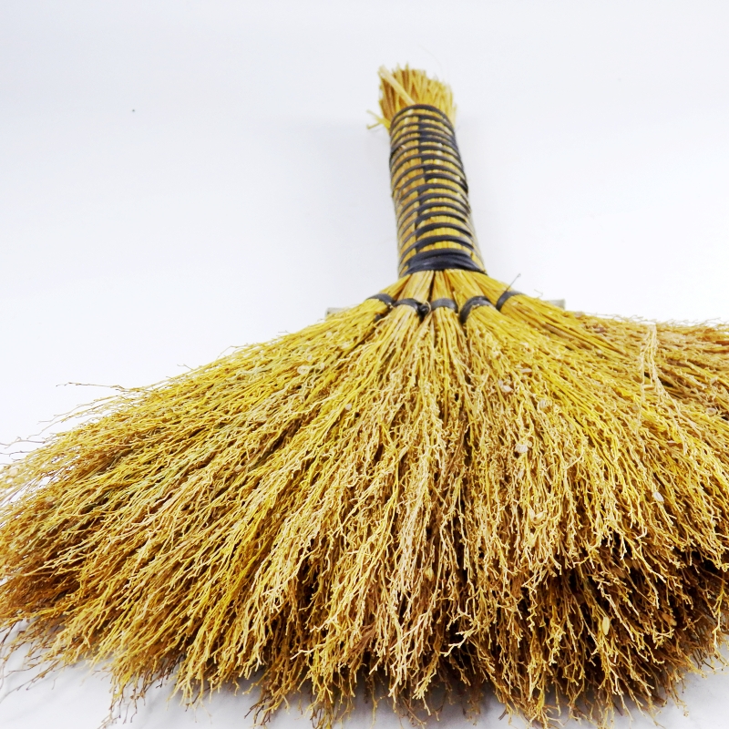 农家新型手工编织扫把家用地板清洁糯稻草制品条柄帚软毛扫地笤帚