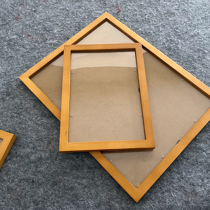 吉颖斋A5A4四尺六开实木相框原木色画框挂墙装饰相框国画书法装裱