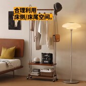 北欧实木衣帽架可移动落地多功能收纳挂衣架卧室小型中古风置物架
