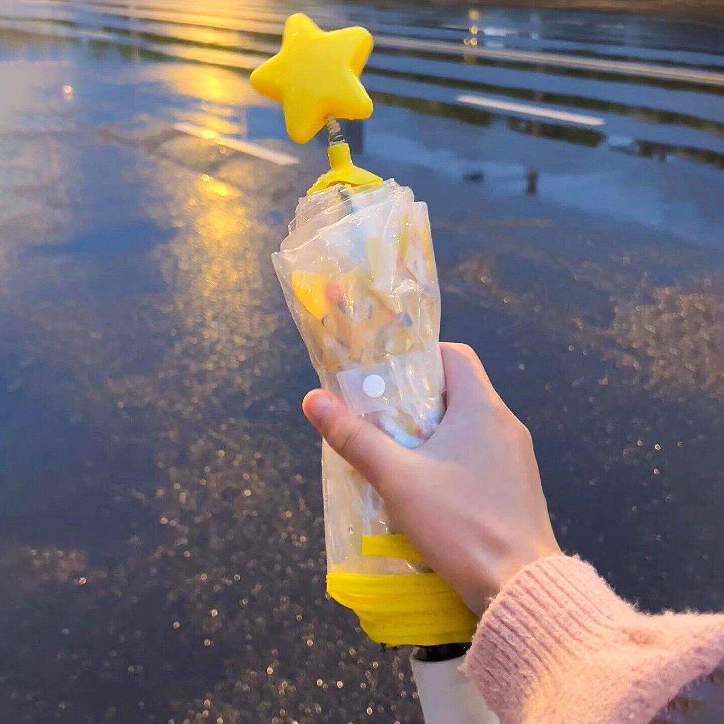 星星帽雨伞加大加厚加固透明自动伞女生上学用高颜值可爱2026新款