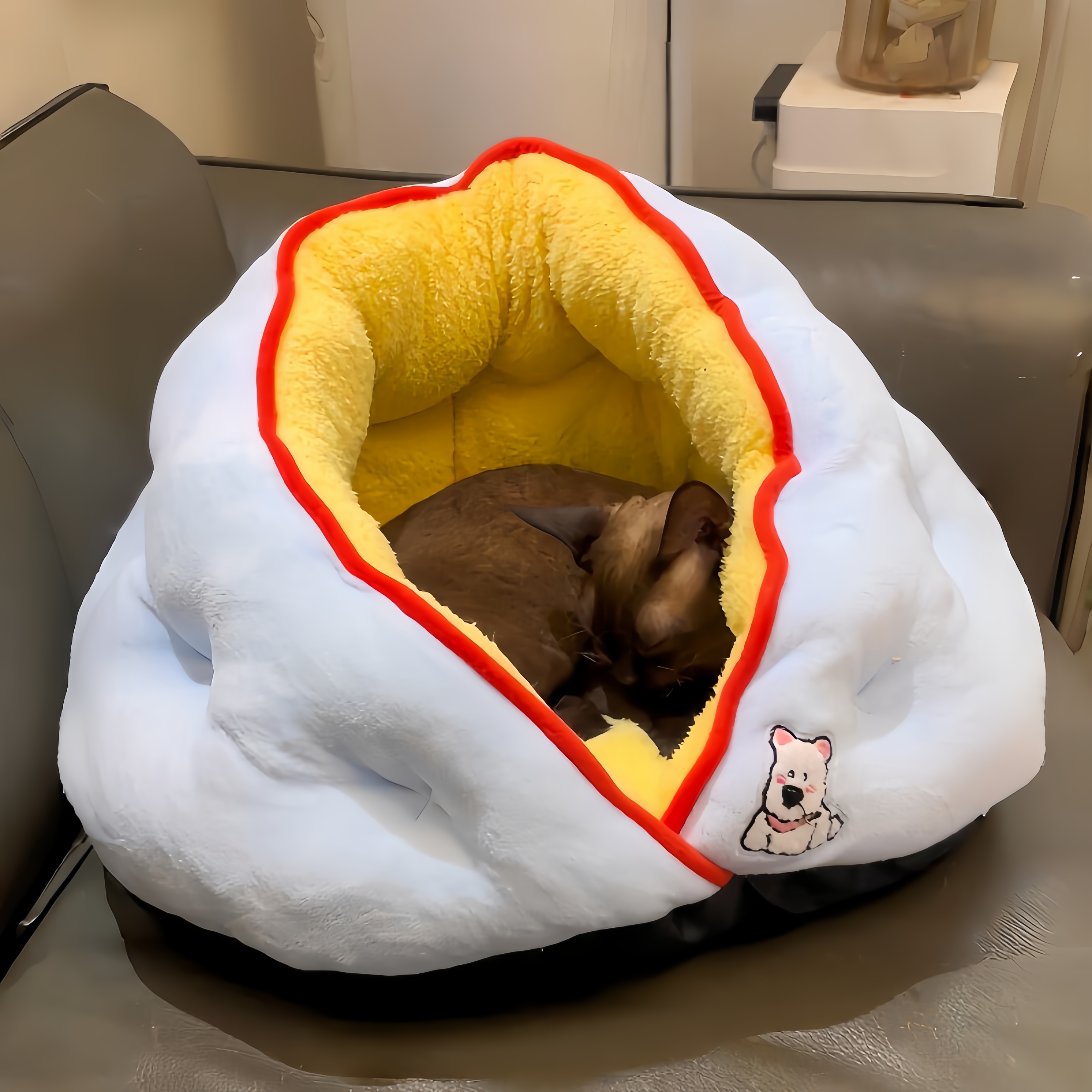 饺子猫窝冬加厚保暖四季通用半封闭小型犬狗窝大号猫垫子猫咪沙发