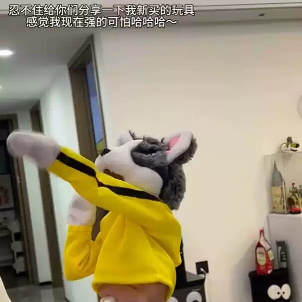 拳击哈士奇玩具狗毛绒动物对打手套玩偶解压手偶公仔女搞笑狗狗
