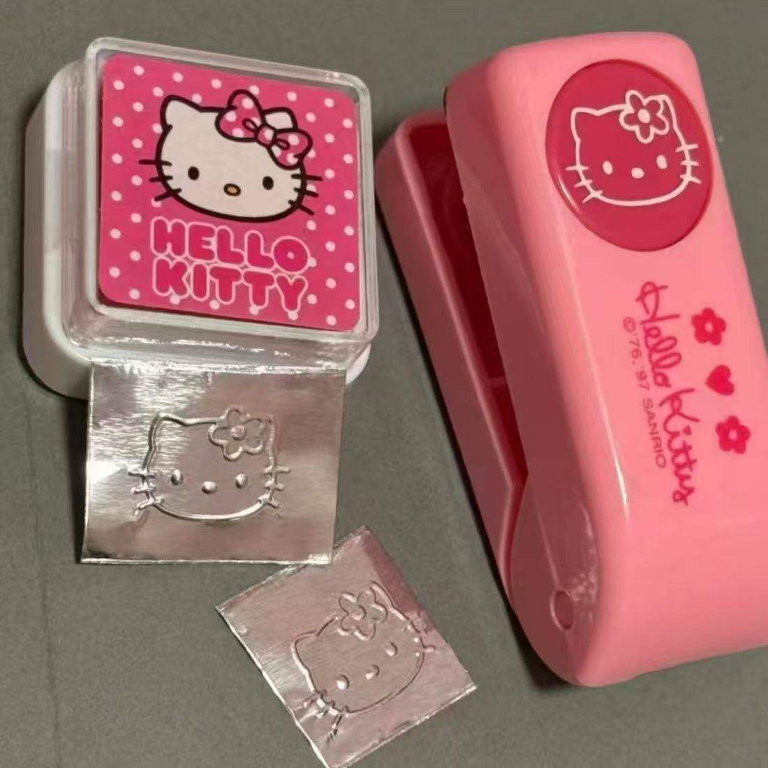 hellokitty压花器中古风手工手账工具卡通大学生可爱解压压花印章