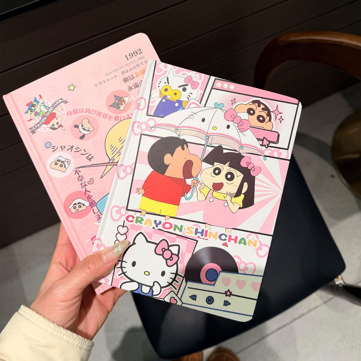蜡笔小新笔记本加厚高颜值初高中学生可爱日记本全彩内页记事本子