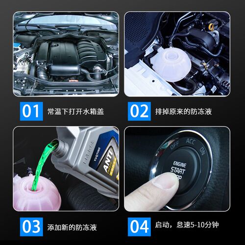 汽车防冻液发动机冷却液红色水箱宝绿色长效防冻四季通用汽车用品