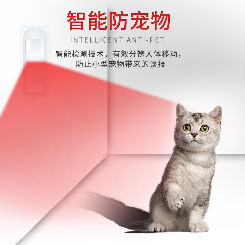 艾礼富韦尔室外幕帘有线探头广角微波红外探测器户外防水防宠物