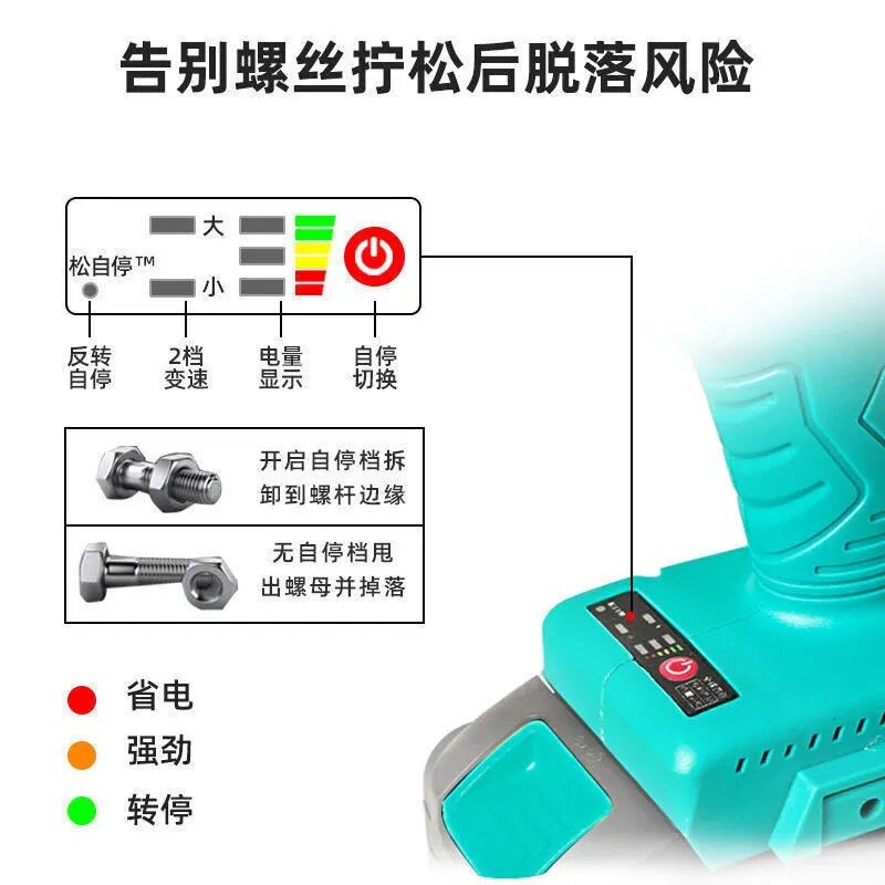 【通用款】2106无刷电动扳手机头架子工木工冲击大扭力工艺电池