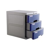 1K文件柜三层带锁桌面文件柜整理柜资料柜 远生US 远生文具 包邮