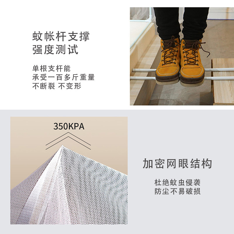 尚尚芊新款夏日加密网眼蚊帐渐变导轨落地帐纱卧室家用款母婴可用