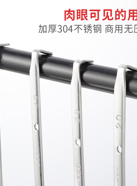 304不锈钢商用长柄汤勺热油勺子100毫升颜值带钩盎司大码盛汤勺