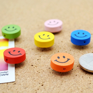 70粒盒装可钉墙大头按钉无痕工字彩色钉子墙钉软木创意圆笑脸图钉