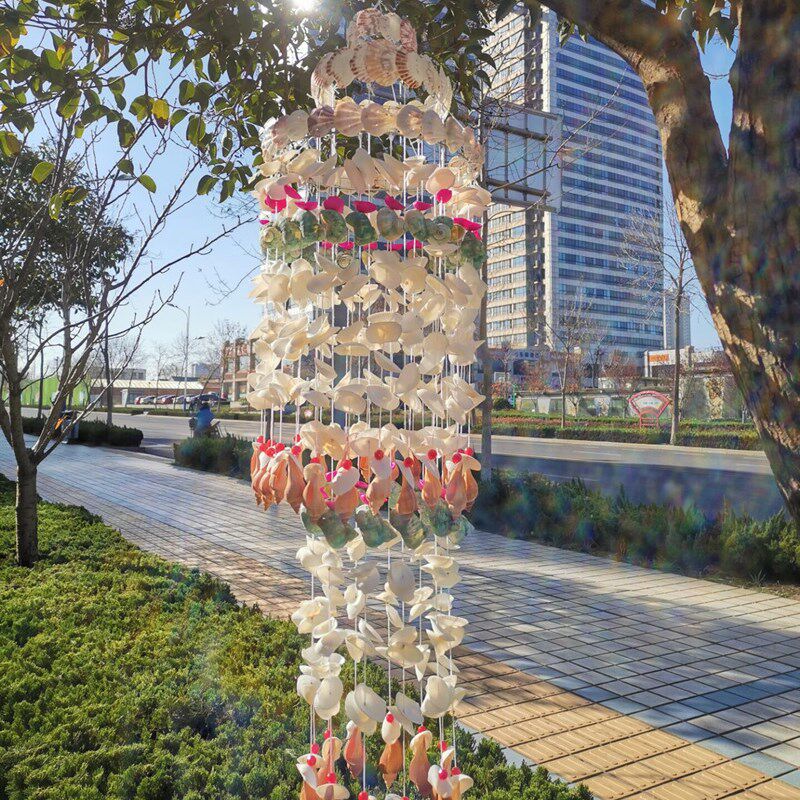 特大吉祥风铃扇贝款 家居装饰用手工风铃 节日生日礼物风铃
