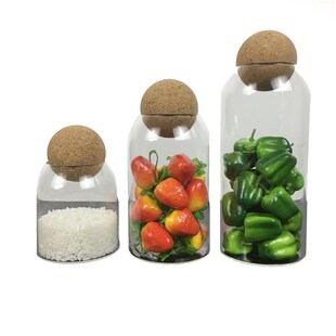 样板房厨房摆件收纳储物罐玻璃罐橱柜摆放装饰样板间软装搭配饰品