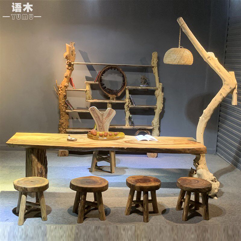 四脚圆凳 高40cm实木凳子根雕花架樟木圆型凳放脚凳换鞋凳包邮