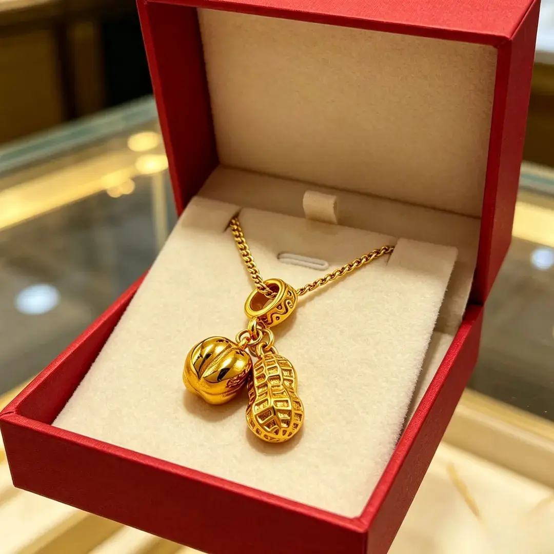 合金吊坠好事花生小众设计锁骨链