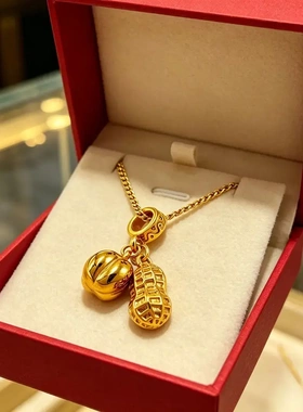 合金吊坠好事花生小众设计锁骨链