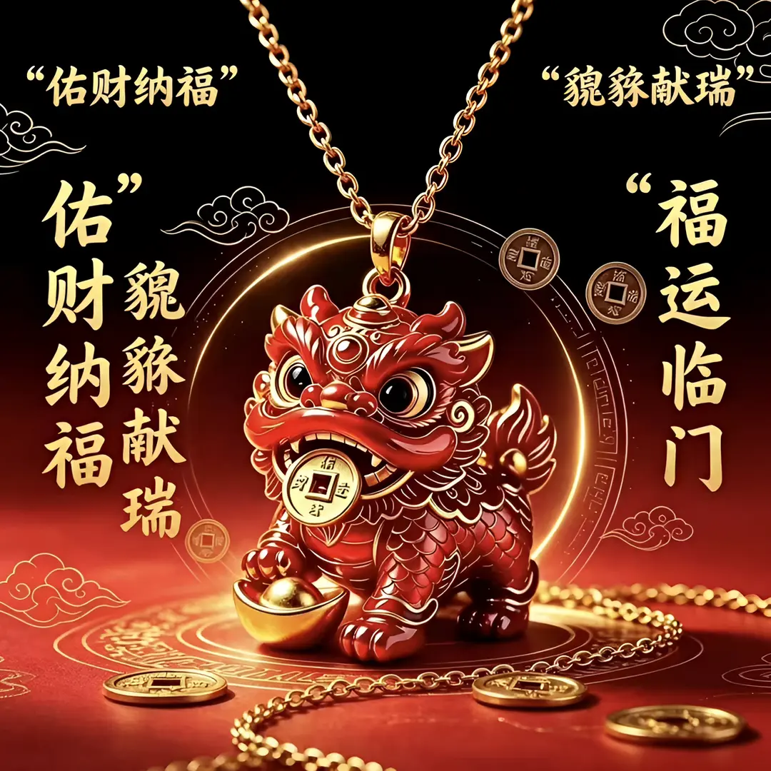 合金吊坠新中式国潮貔貅瑞兽吊坠