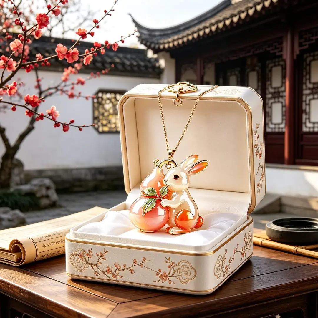 合金吊坠新款国风兔葫芦吊坠