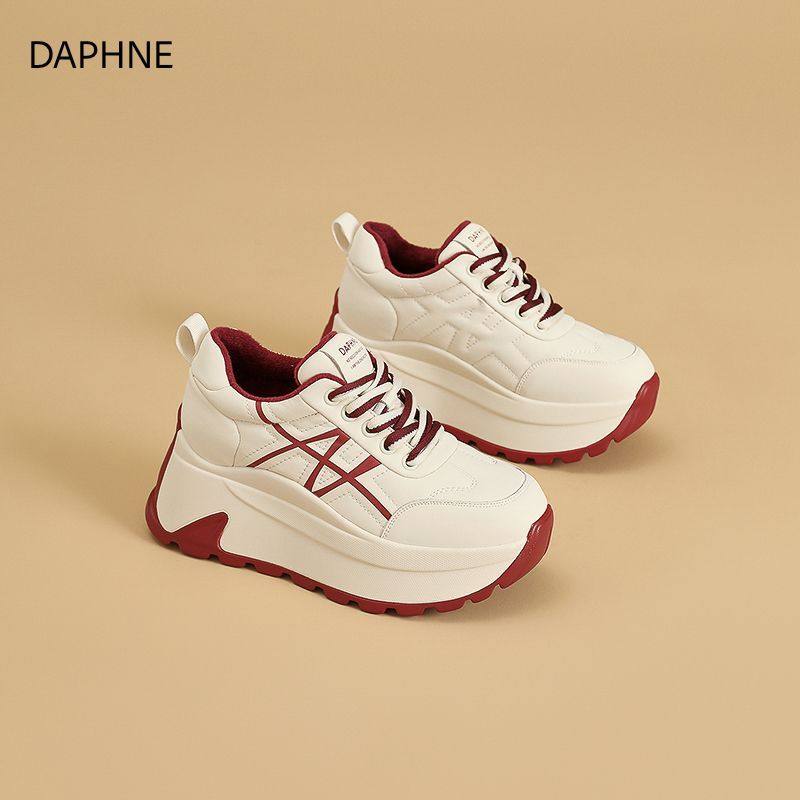 达芙妮女鞋厚底小白鞋女2025冬季新款加绒保暖增高棉鞋运动休闲鞋,女鞋,休闲板鞋,淘宝优惠券,粉丝福利购,淘宝优惠卷