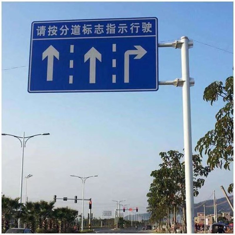 交通标志牌信号灯杆电警监控杆框架诱导屏红绿灯龙U门架不锈钢合
