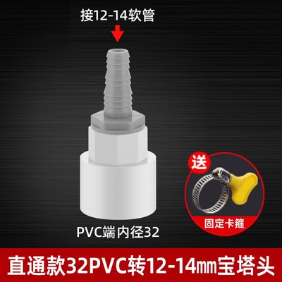 PVC变径直接给水管异径软管转换接头202532转810121416直通宝塔头