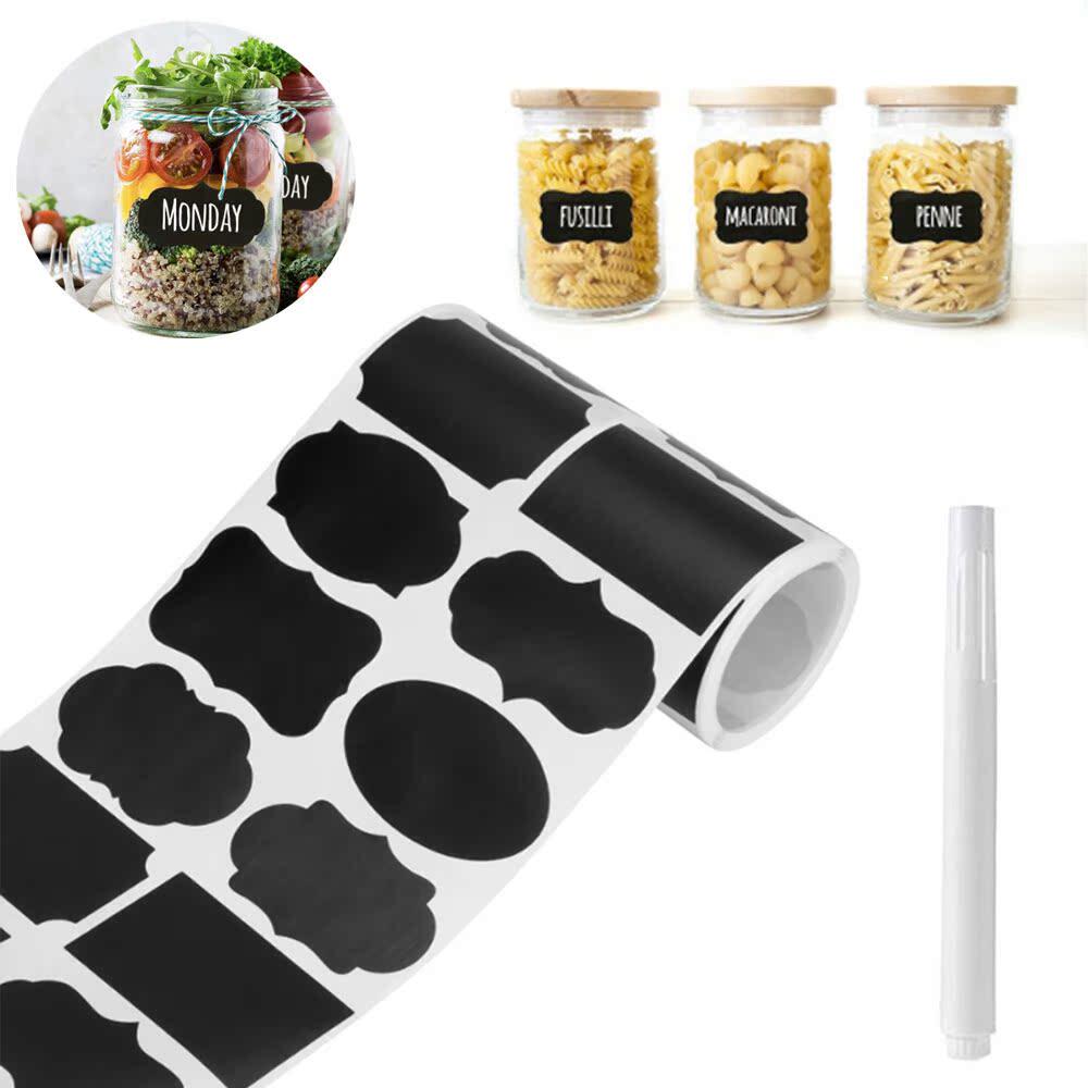 250Pcs 5.5x3.5cm Erasable Blackboard Sticker Waterproof Kitc