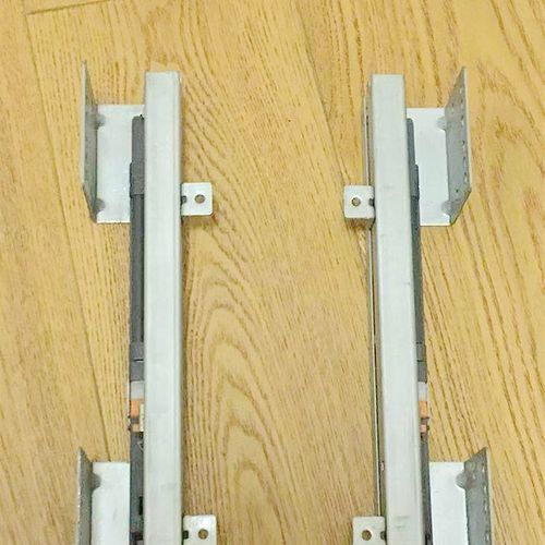 双层拉篮分体式集成灶厨房橱柜不锈钢浅柜体深度400以内阻尼轨道