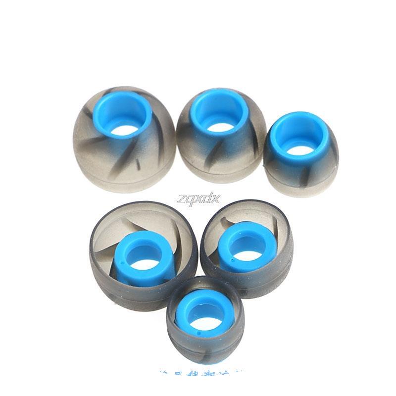 新品Newest 3 Pairs TriSize Headphones Caps Blue Silicone InE