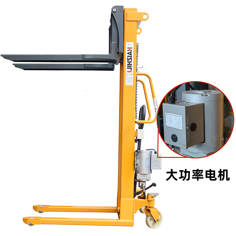 海之力升降液压堆高车手动装卸堆高机2吨小型升高半电动叉车现货