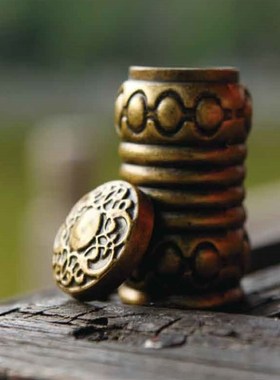 台湾世连泰好铜品家居 工艺品摆饰 全铜牙签筒创意纯铜制品牙签桶