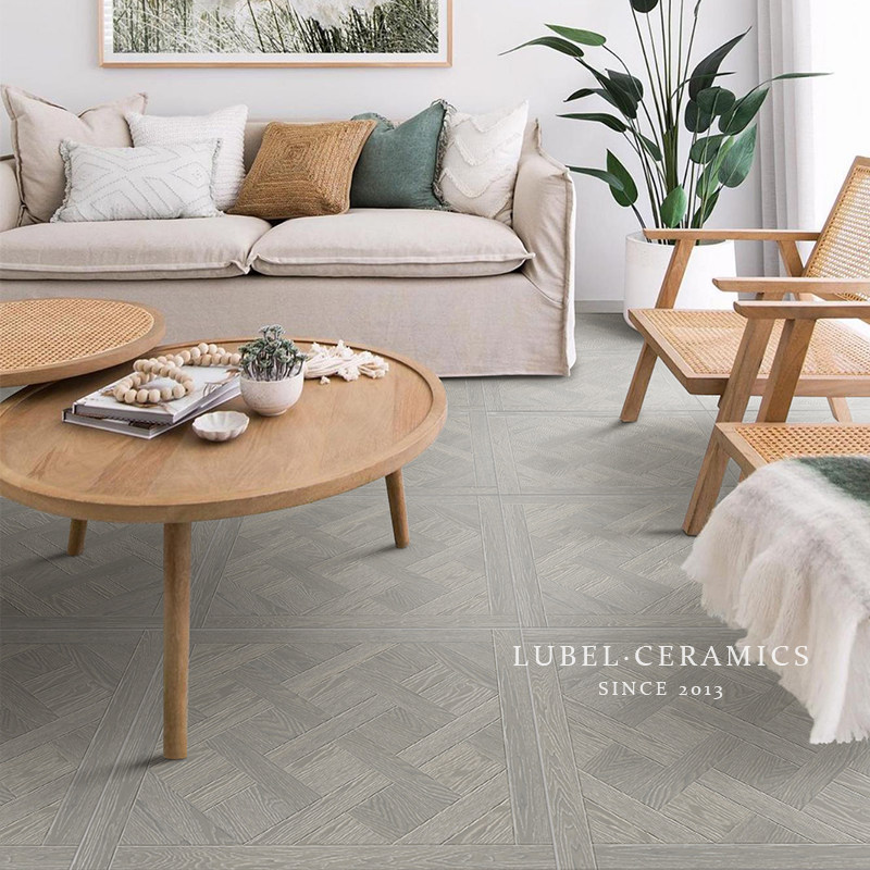 六贝 复古木纹砖客厅卧室仿木地板砖餐厅600x600地砖防滑瓷砖阳台