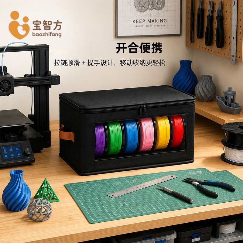 3D打印PLA线材6盘密封收纳盒图片