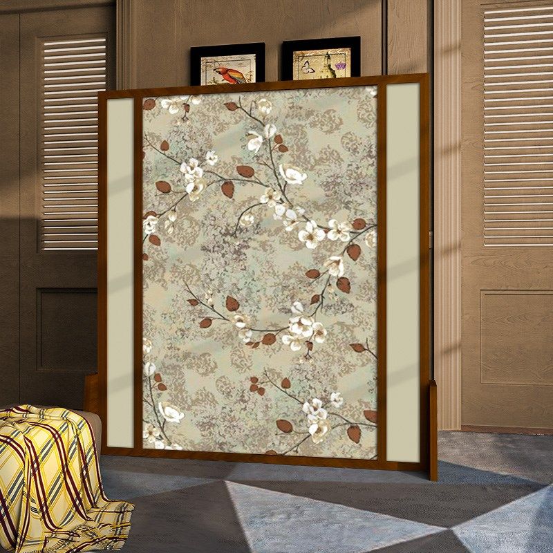 欧式美式实木屏风隔断装饰家用客厅入户玄关遮挡酒店艺术移动座屏