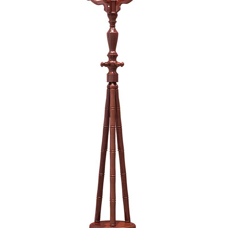 简约木质衣帽架实木落地挂衣架卧室门厅衣服架办公室立式艺术支架