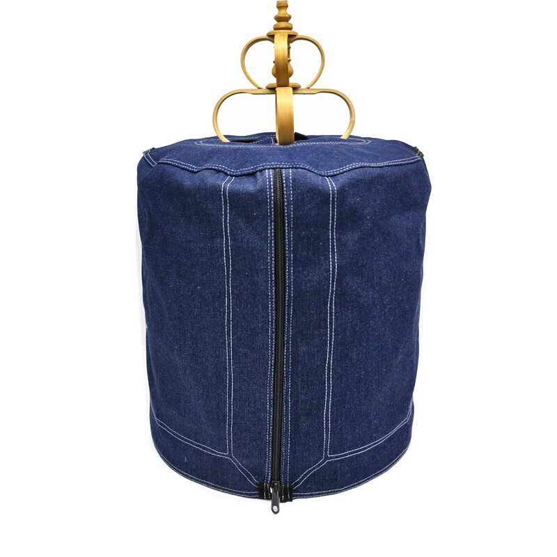 画眉鸟笼衣笼罩鸟罩笼布牛仔白色红绸缎川笼配件双层高档圆形罩衣