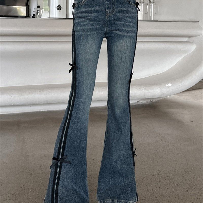 女童裤子春秋2025新款中大童洋气弹力修身喇叭长裤秋季儿童牛仔裤,童装/婴儿装/亲子装,裤子,淘宝优惠券,粉丝福利购,淘宝优惠卷